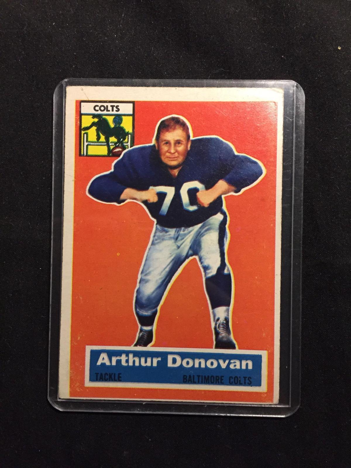 1956 Topps #36 ARTHUR DONOVAN Colts Vintage Football Card