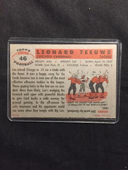 1956 Topps #46 LEN TEEUWS Cardinals Vintage Football Card