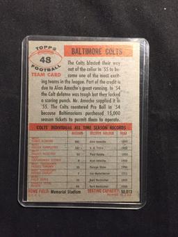 1956 Topps #48 BALTIMORE COLTS Team Card Vintage Football Card