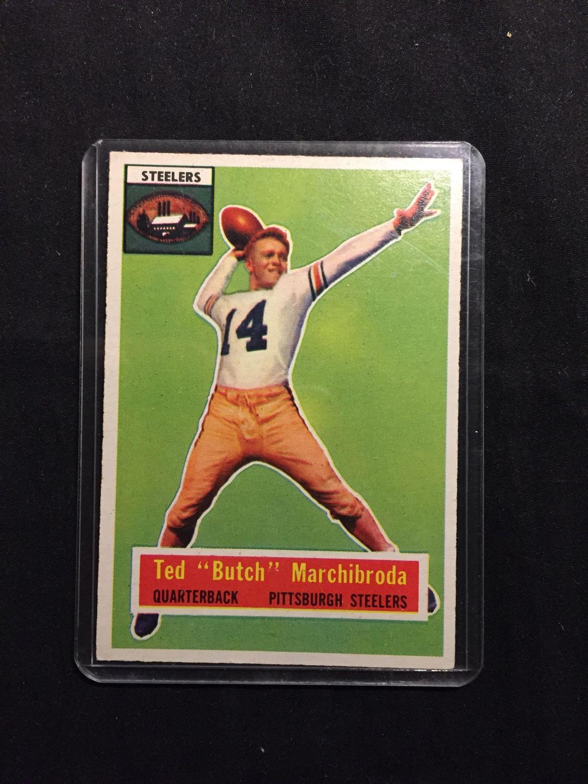 1956 Topps #51 TED MARCHIBRODA Steelers Vintage Football Card