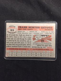1956 Topps #53 FRANK GIFFORD Giants Vintage Football Card