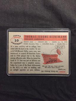 1956 Topps #10 TOM BIENEMANN Cardinals ROOKIE Vintage Football Card