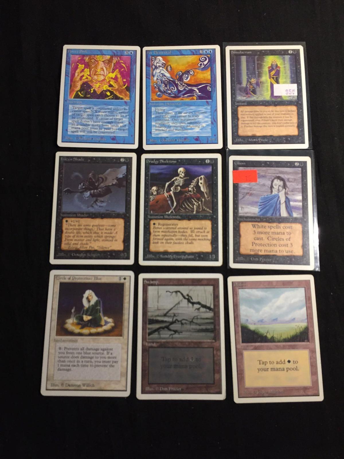 Lot of 9 MTG Magic the Gathering UNLIMITED Trading Cards from Collection