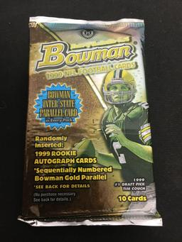 Factory Sealed Hobby Edition 1999 Bowman Football 10 Card Pack from Box Break