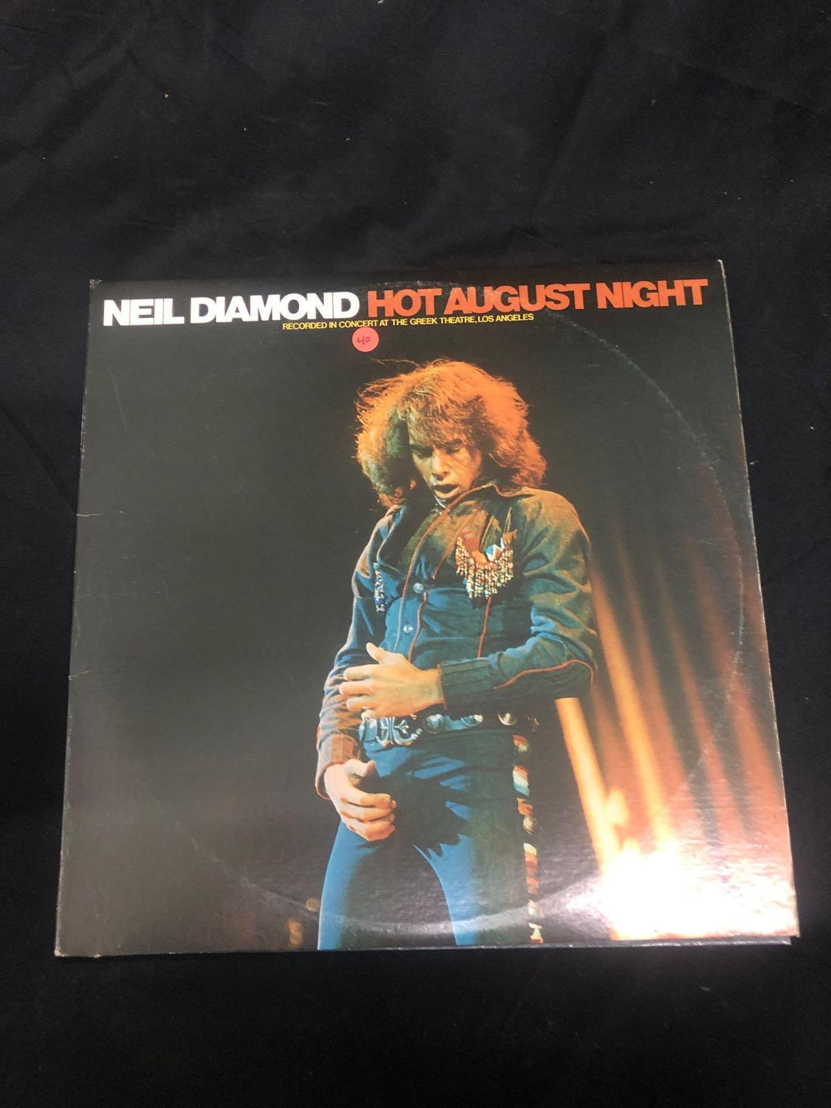 Neil Diamond Hot August Night Vintage Vinyl LP Record from Collection