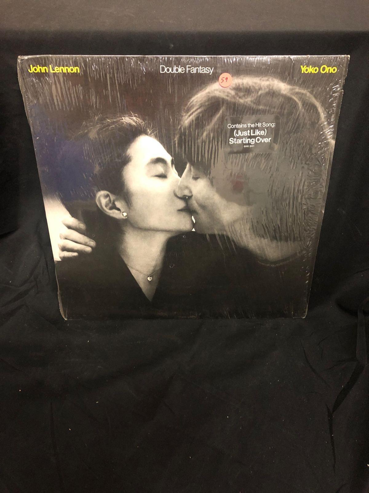 John Lennon Yoko Ono Double Fantasy Vintage Vinyl LP Record from Collection