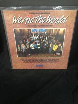 We are the World The Historic Recording Plus 9 New Superstar Songs Vintage Vinyl LP Record from