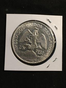 1910 Mexico 1 Peso Silver Foreign Coin