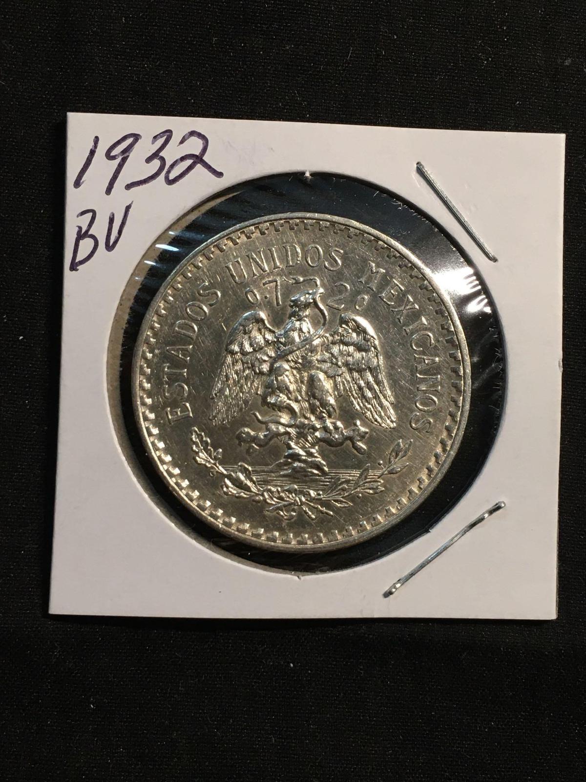 1932 Mexico 1 Peso Silver Foreign Coin