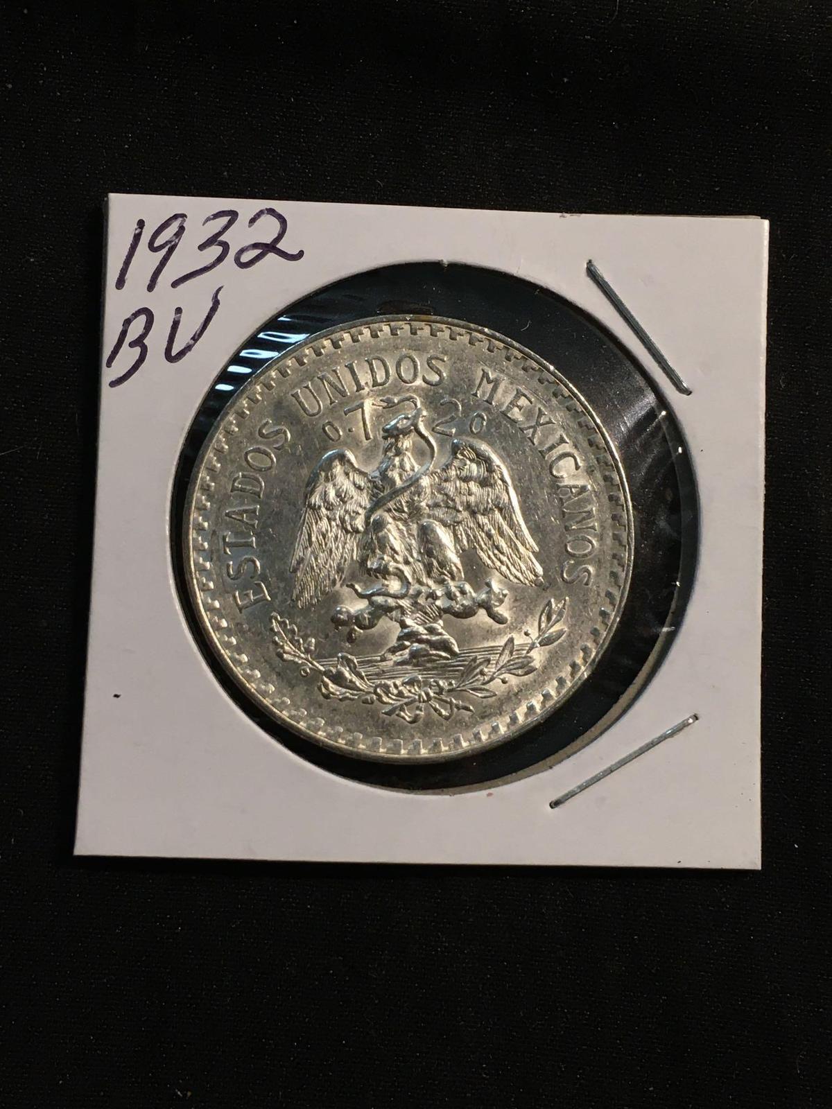 1932 Mexico 1 Peso Silver Foreign Coin