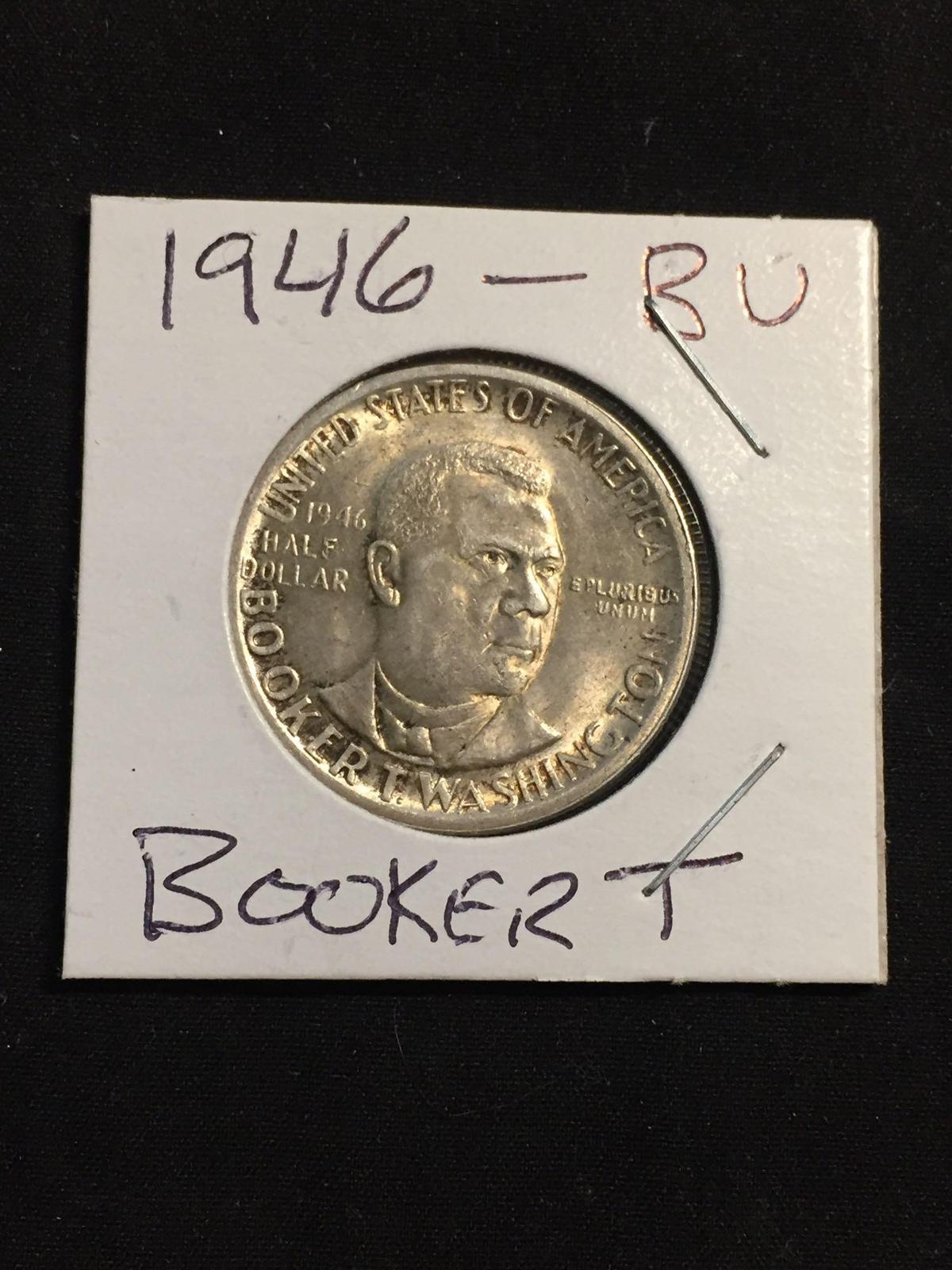 1946 United States Booker T. Washington Silver Half Dollar - 90% Silver Coin