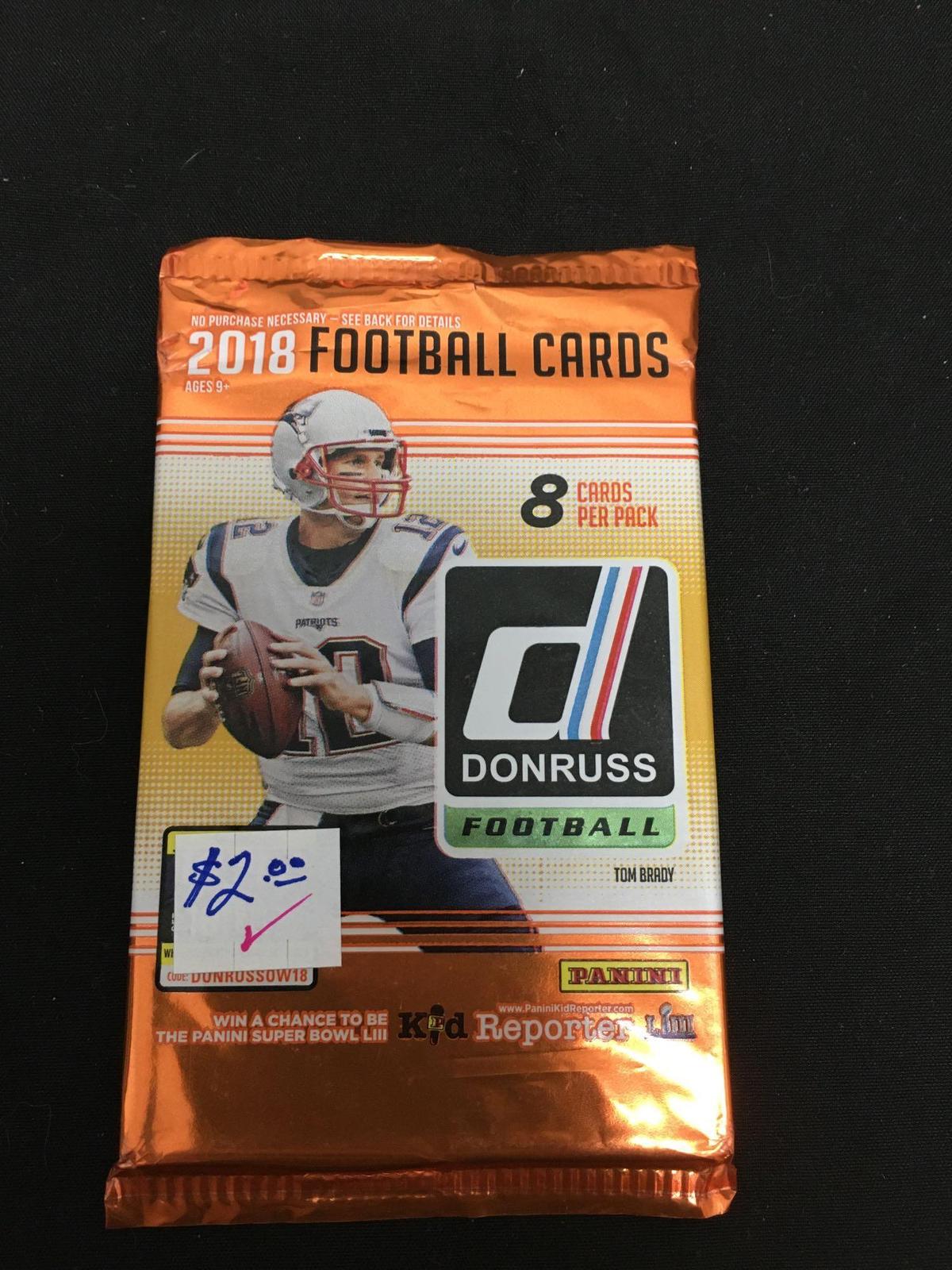 Factory Sealed 2018 Donruss NFL Football 8 Card Pack - LAMAR JACKSON RC?