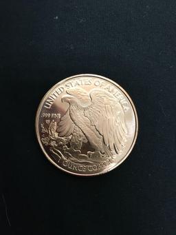 Walking Liberty Style 1 Ounce Copper Rounds