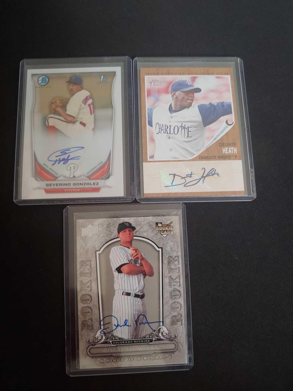 Autograph lot of 3