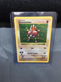 Pokemon Base Set SHADOWLESS Holo Rare Pokemon Card - Hitmonchan 7/102