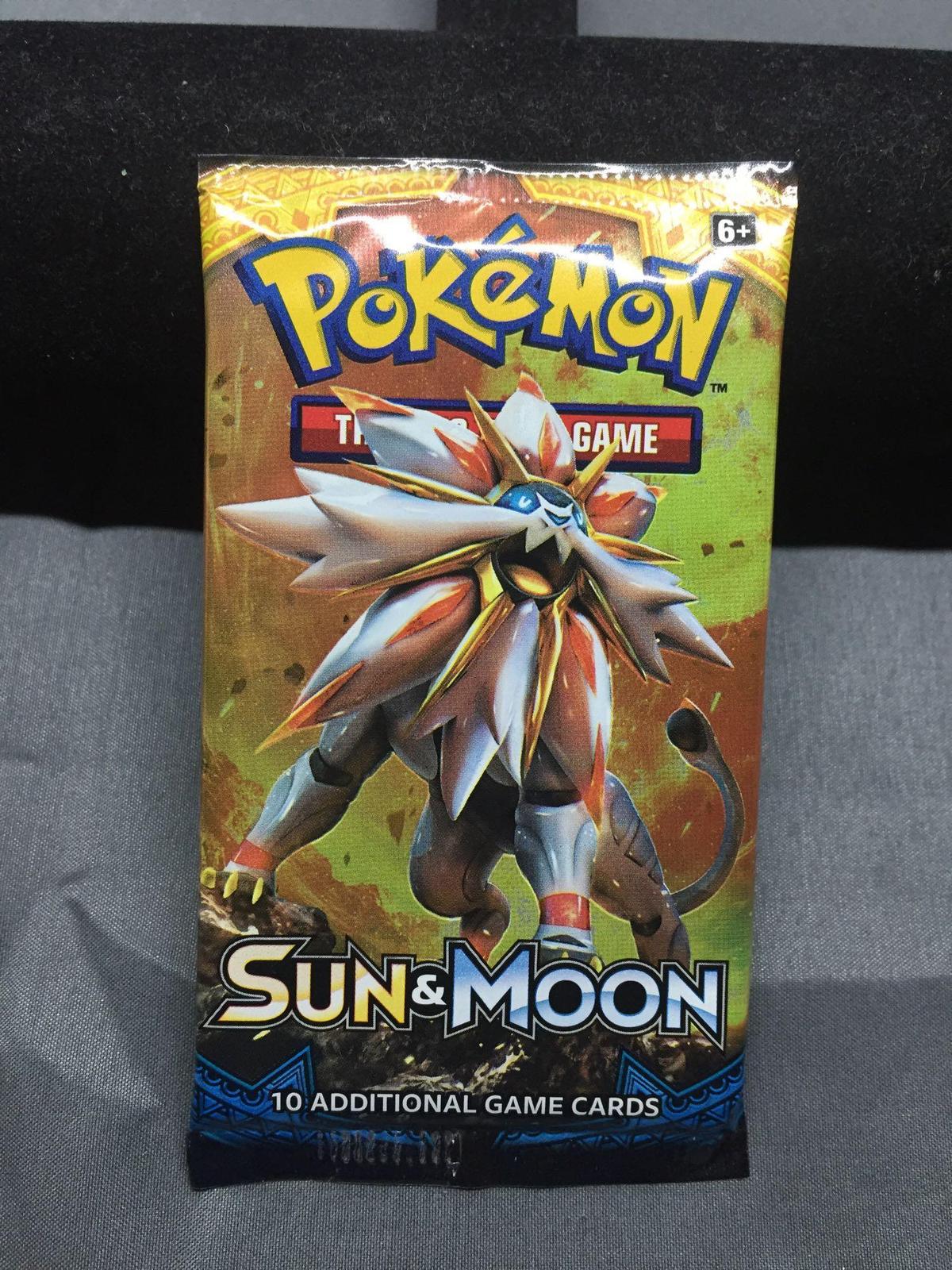 Factory Sealed Pokemon 10 Card Booster Pack of Sun & Moon