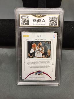 GMA Graded 2016-17 Panini Excalibur Jousting LEBRON JAMES Cavs Insert Basketball Card - GEM MINT 10