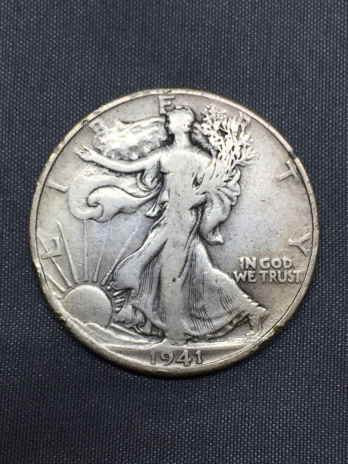 1941 United States Walking Liberty Silver Half Dollar - 90% Silver Coin from COIN STORE HOARD