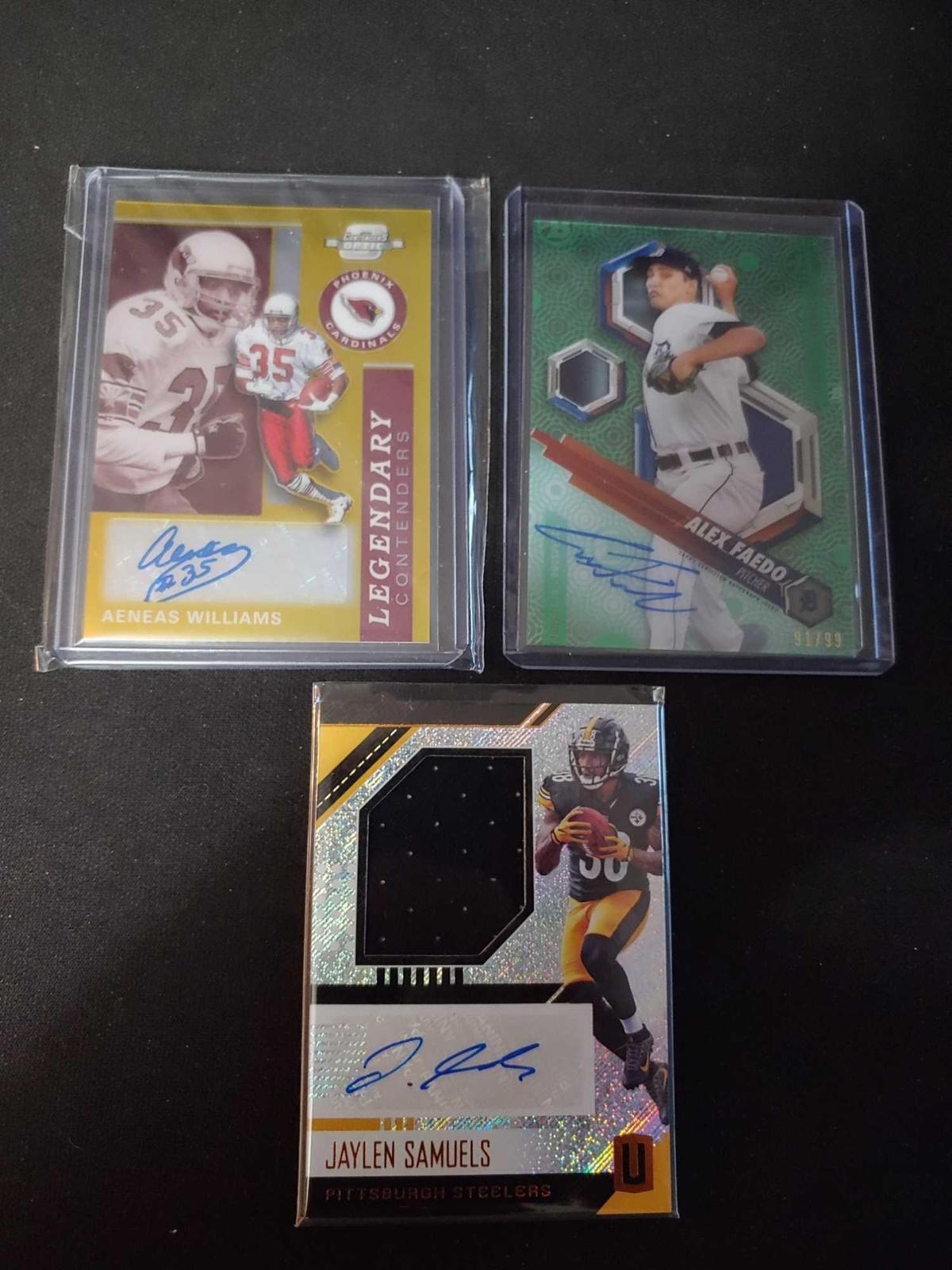 Autograph & jersey lot of 3