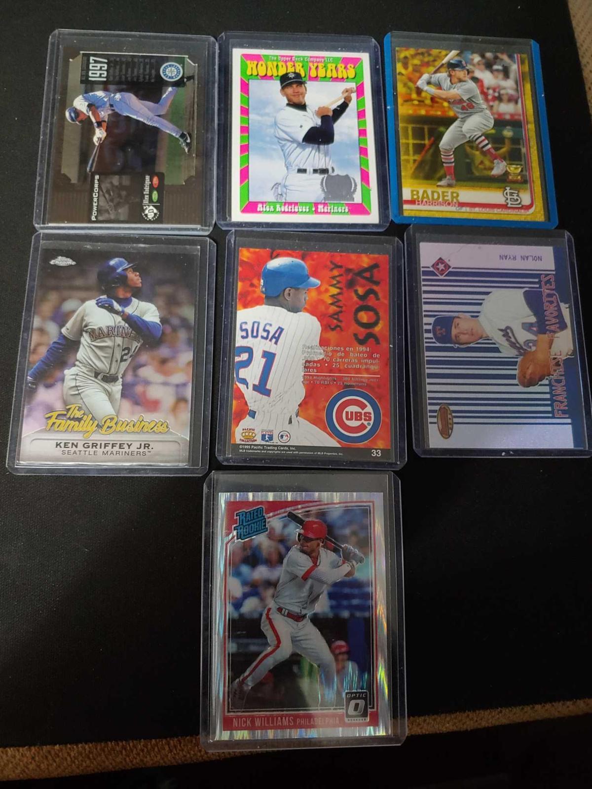 Sports card lot of 7