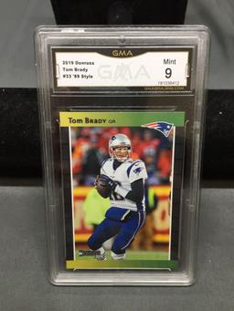 GMA Graded 2019 Donruss 89 Style TOM BRADY Patriots Football Card - MINT 9