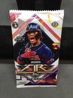 Factory Sealed 2020 Topps Fire Baseball 6 Card Pack from Hobby Box