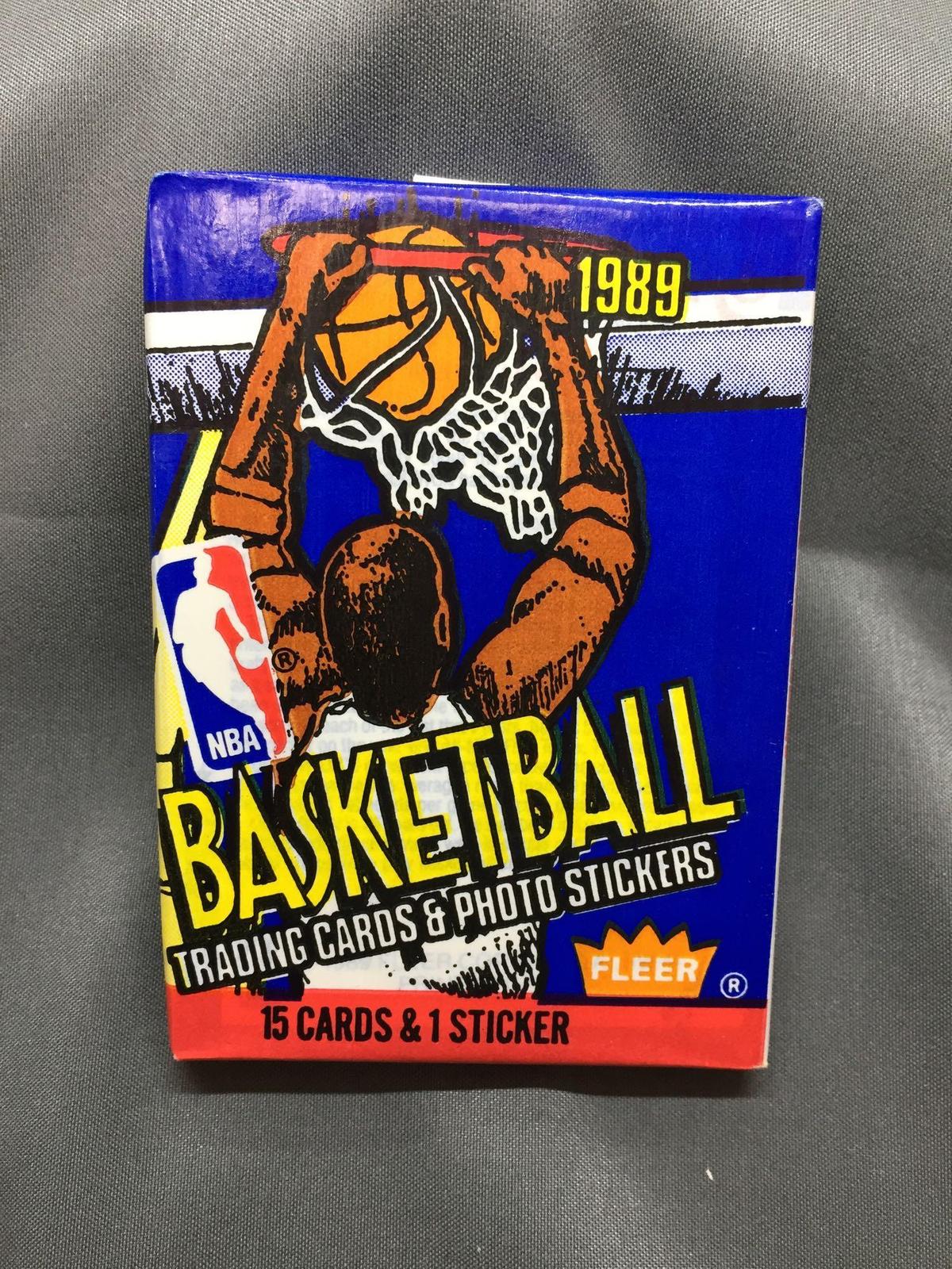 Factory Sealed 1989-90 Fleer Basketball 15 Card & 1 Sticker Pack - Michael Jordan?