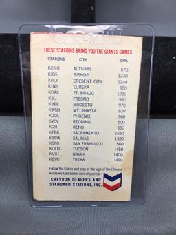 Very Rare 1964 San Francisco Giants Baseball Promotional Pocket Schedule - WOW