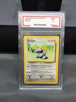 BSG Graded 1999 Pokemon Base Unlimited PORYGON Trading Card - MINT 9