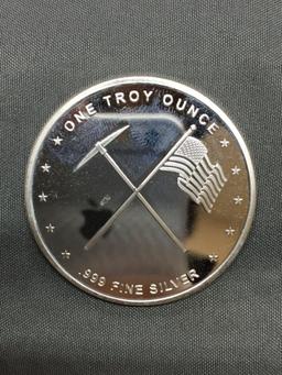 1 Troy Ounce .999 Fine Silver American Coin & Vault Silver Bullion Round Coin