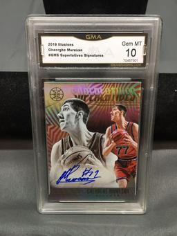 GMA Graded 2019-20 Panini Illusions GHEORGHE MURESAN Bullets Autographed Bbasketball Card - GEM MINT