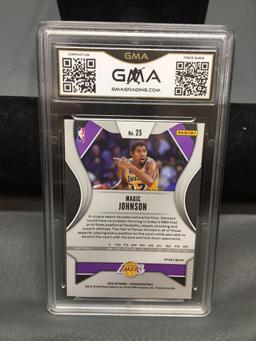 GMA Graded 2019-20 Panini Prizm Red White Blue MAGIC JOHNSON Lakers Basketball Card - GEM MINT 10