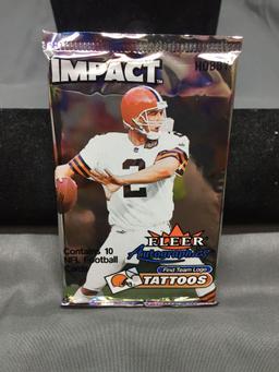 Factory Sealed 2000 Skybox Impact Football 10 Card Pack from Hobby Box - TOM BRADY ROOKIE?