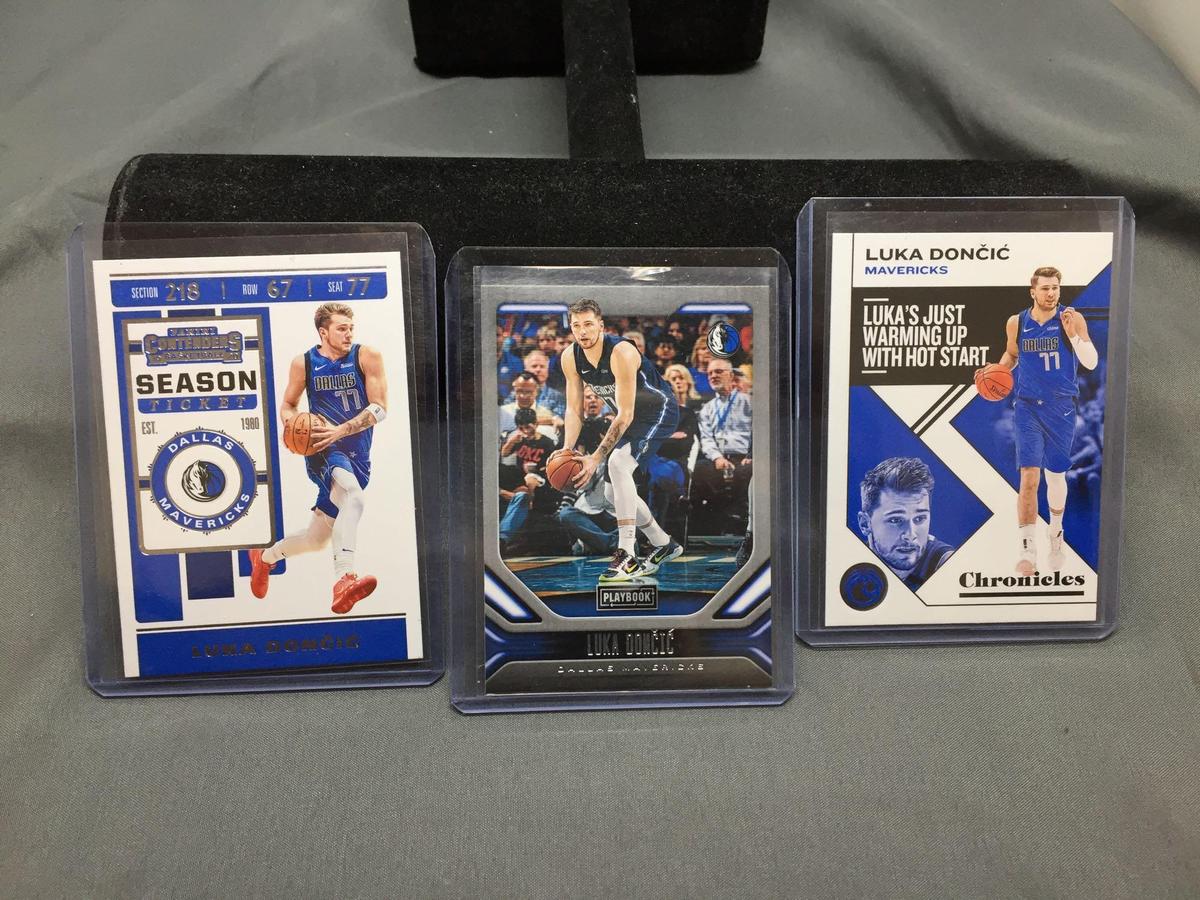 3 Card Lot of 2019-20 LUKA DONCIC Mavs Basketball Cards -2nd Year Cards