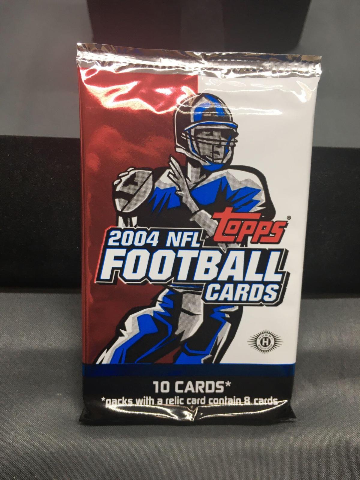 Factory Sealed Topps 2004 NFL Football Hobby 10 Card Pack - Ben Roethlisberger RC?