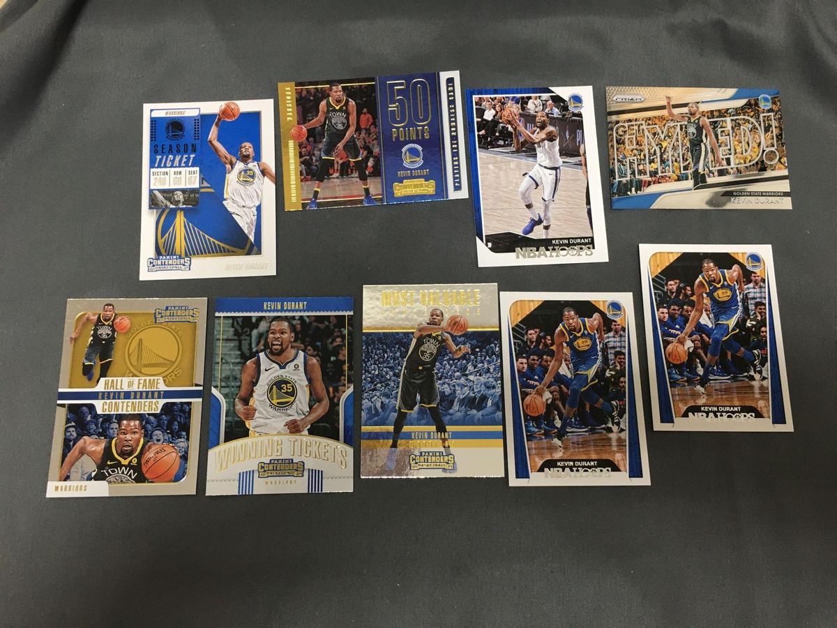 9 Card Lot of KEVIN DURANT Brooklyn Nets Basketball Cards from Huge Collection