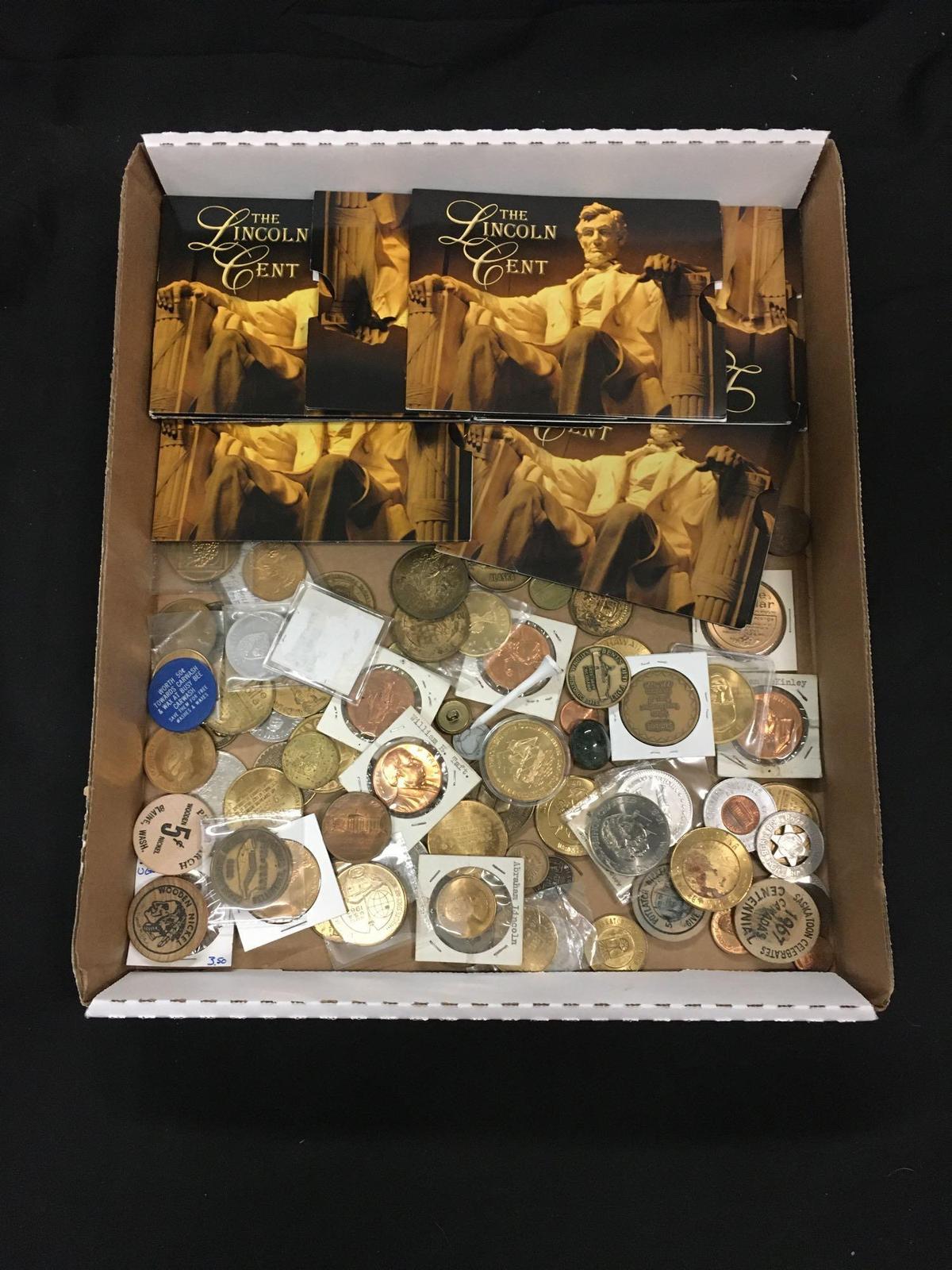 Tray of Various Unsearched Medals and Coins from Estate