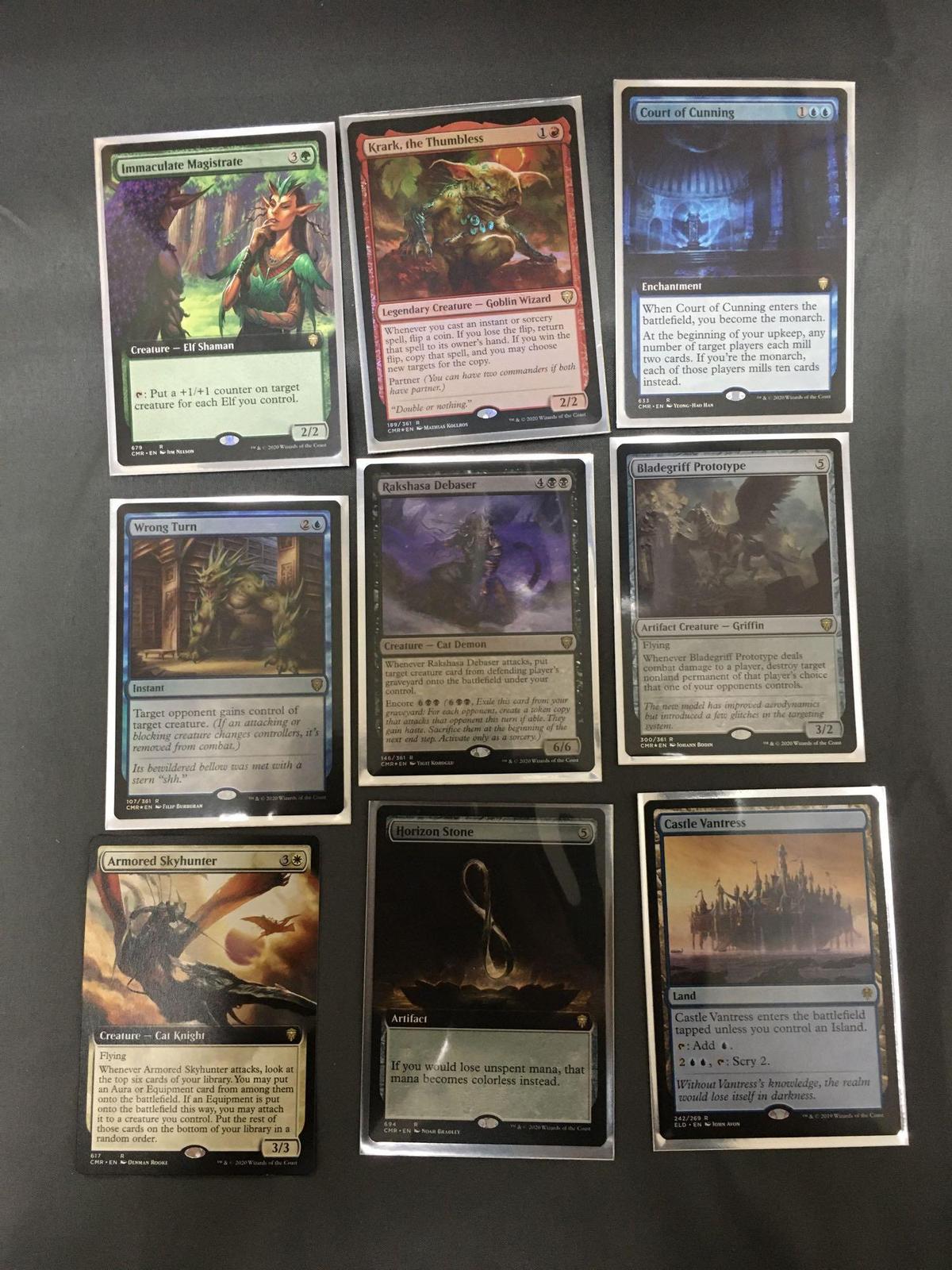 9 Card Lot of Magic the Gathering GOLD SYMBOL Rare Cards from Collection - Unresearched