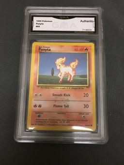 GMA Graded 1999 Pokemon Base Set Unlimited #60 PONYTA Trading Card - AUTHENTIC