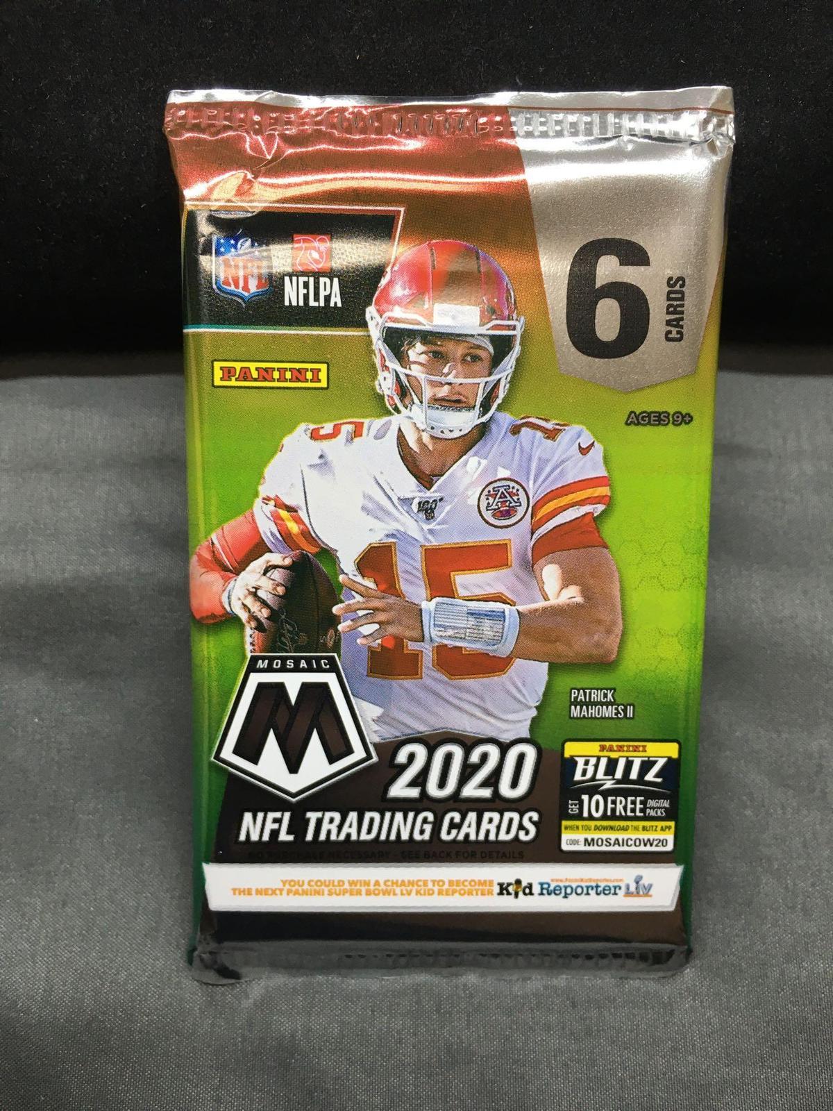 Factory Sealed 2020 Panini Mosaic Football 6 Card Retail Pack - Tua Tagovailoa Rookie?