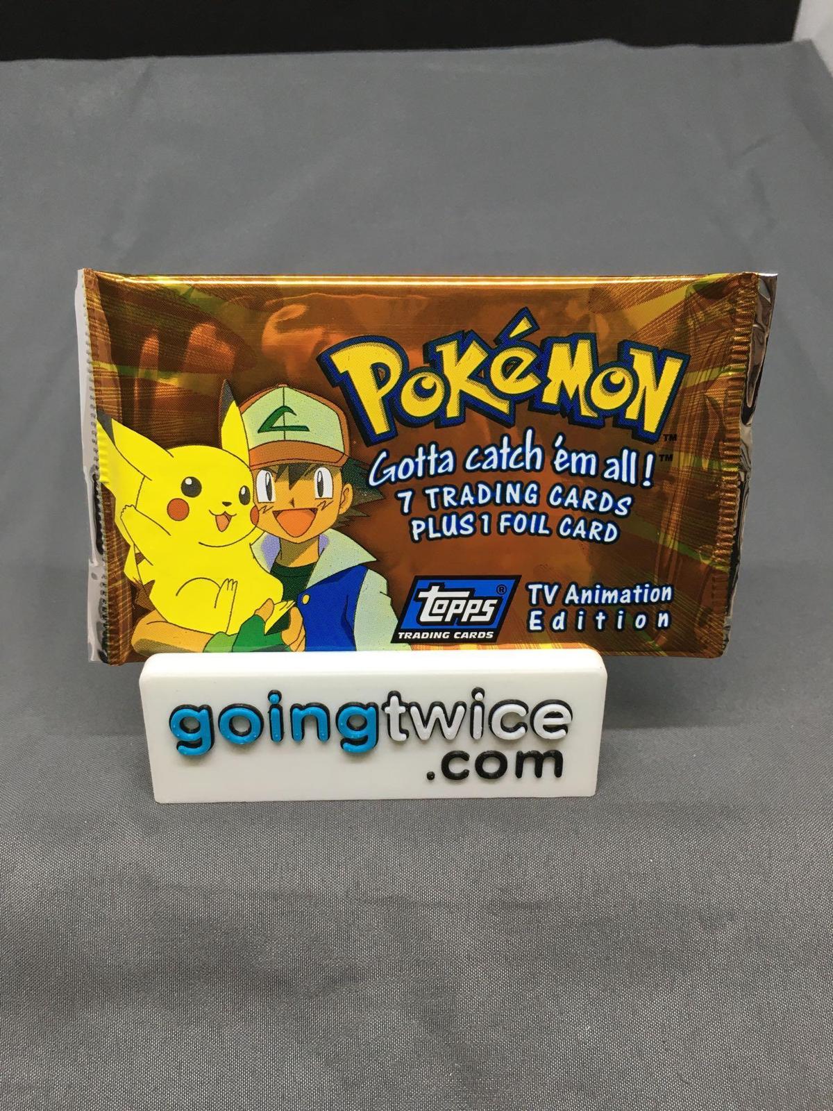 Factory Sealed 1999 Topps Pokemon TV Animation Edition 8 Card Pack - RARE