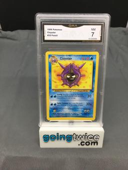 GMA Graded 1999 Pokemon Fossil #32 CLOYSTER Trading Card - NM 7