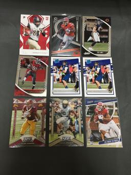 9 Card Lot of FOOTBALL ROOKIE CARDS - Mostly from Modern Years - FUTURE STARS & MORE!!!