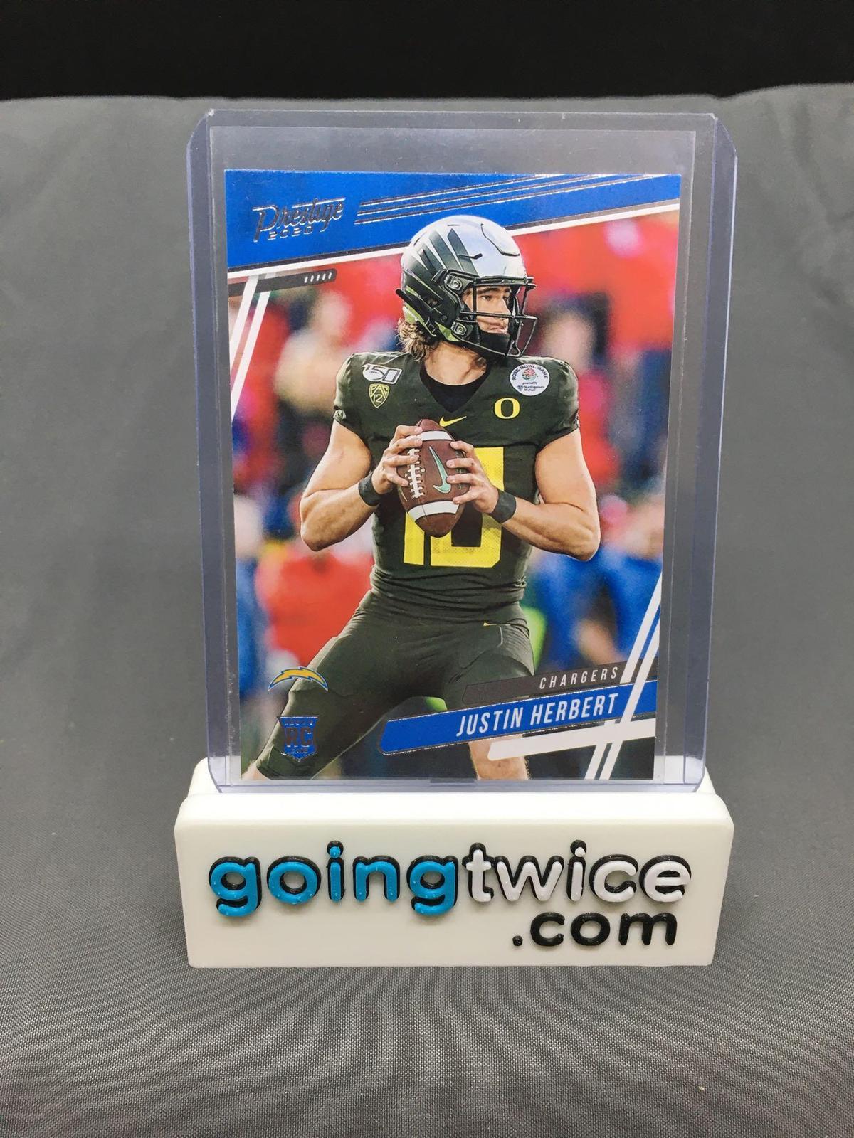 2020 Panini Prestige #266 JUSTIN HERBERT Chargers ROOKIE Football Card