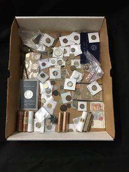 Lot of Foreign World Coins, Proof Eisenhower, Uncirculated Coins and more!