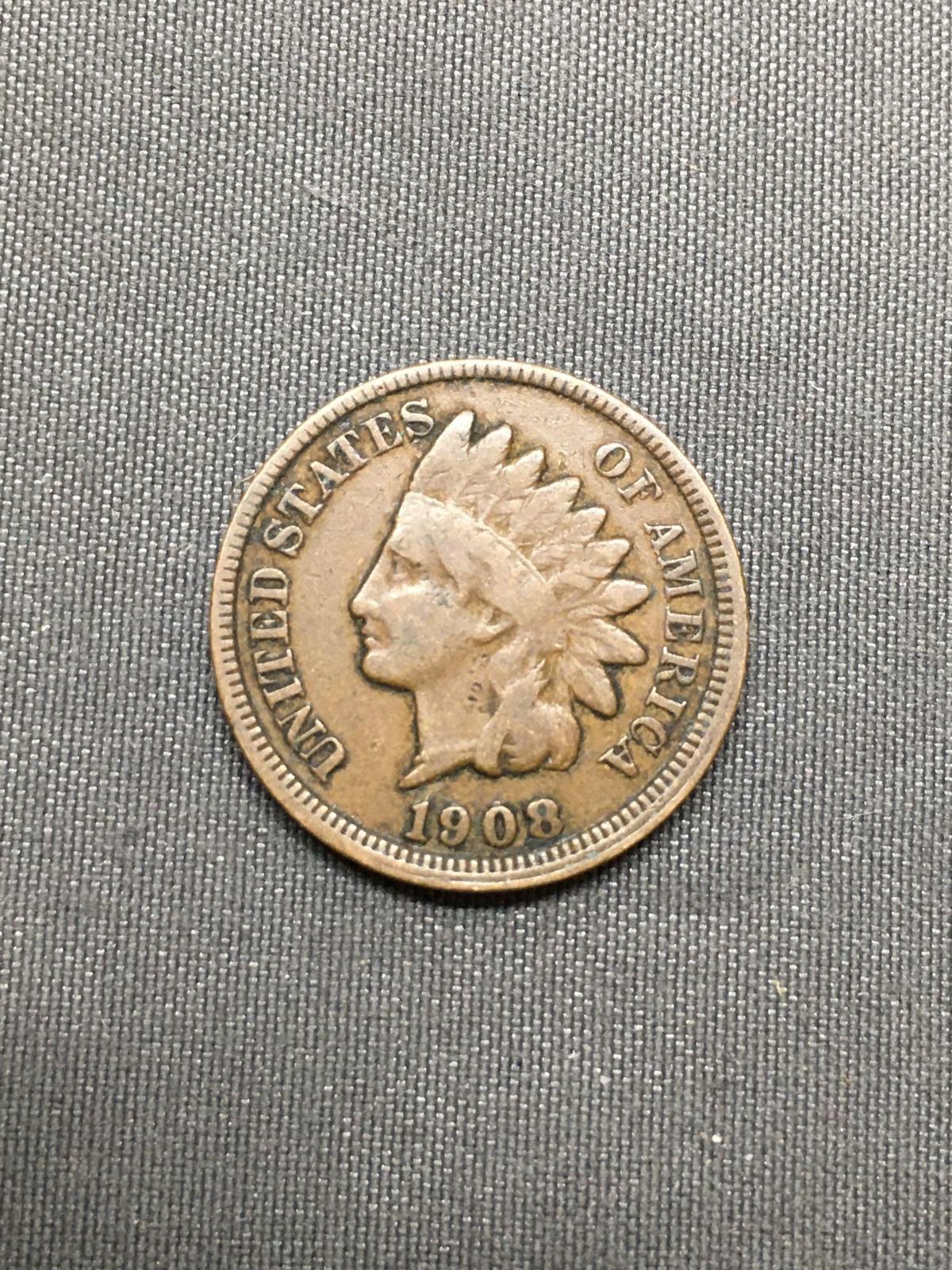 1908 United States Indian Head Penny from Estate Hoard Collection