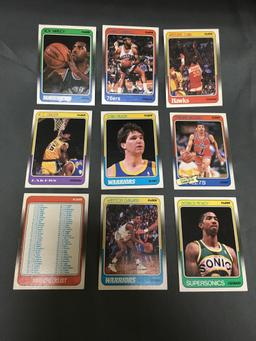 9 Card Lot of 1988-89 Fleer Basketball Vintage Cards from HUGE Collection