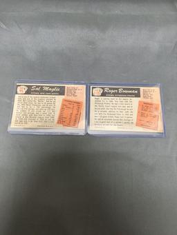 2 Card Lot of Vintage 1955 Bowman Baseball Cards - ROGER BOWMAN and SAL MAGLIE