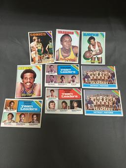 9 Card Lot of 1975-76 Topps Basketball Vintage Cards from HUGE Collection