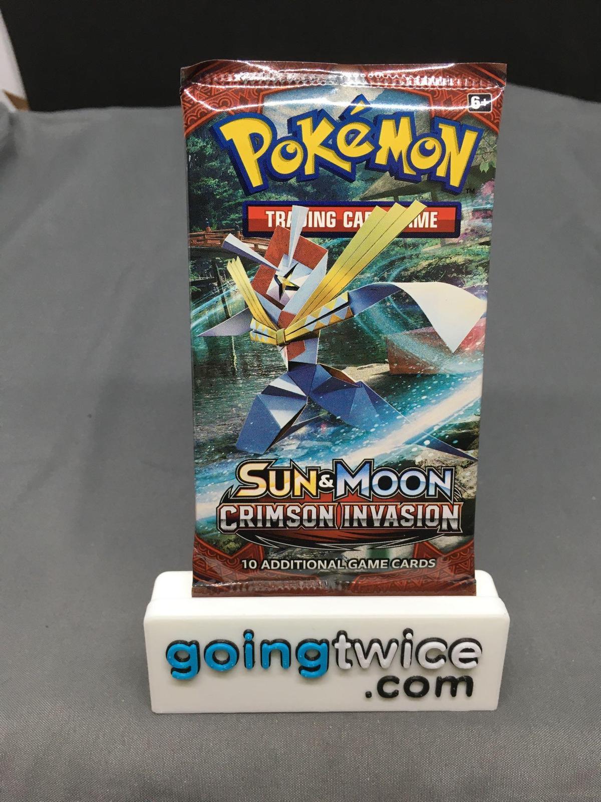 Factory Sealed 2017 Pokemon Sun & Moon CRIMSON INVASION 10 Card Booster Pack